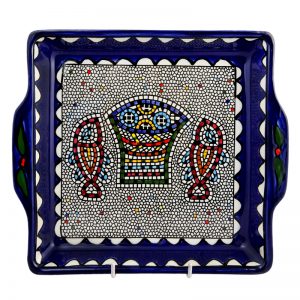 Tabgha Ceramic Square tray (24x24cm)