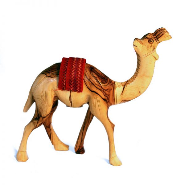Nice olive wood camel with blanket