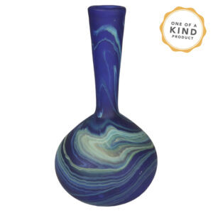 Small Phoenician Glass Vase - Royal blue ocean (#RB3)