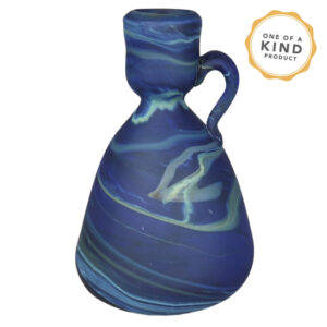 Small Phoenician Glass Vase - Royal blue ocean (#RB8)