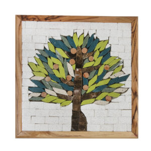 Jerusalem Stone Mosaic Box - Tree of Life (L)