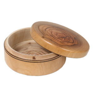 Olive Wood Round Box