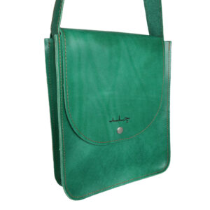 Leather Cross Body Bag - Turquoise