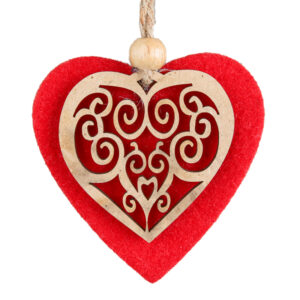 Felt w/ Olive Wood Heart